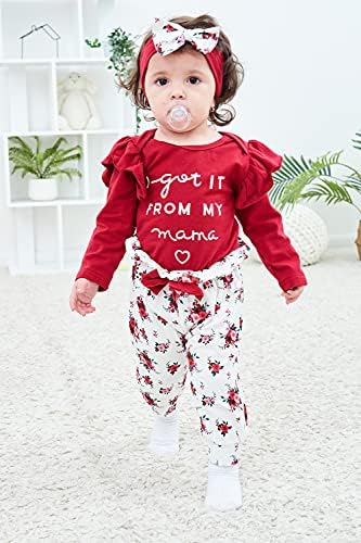 Момиче на новороденото дрехи с волани с дълъг ръкав, гащеризон с изображение на леопард панталони превръзка 3 бр. дрехи За деца, комплекти