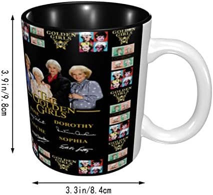 LONIMAODIE Mug Girls Coffee Mug Забавни Чаши за Кафе 12 унции За приготвяне на чай и Горещо Какао - Мият В миялна машина, Черен