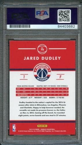 2015-16 Donruss #79 Джаред Дъдли Подписано на Картата AUTO PSA Slabbed - Баскетболни карта начинаещи