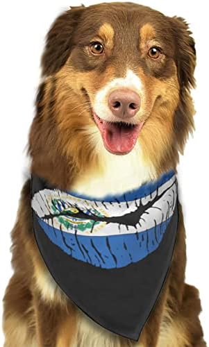 Флаг на Салвадор Устните Домашно Куче Кученце Котка Балаклава Триъгълни Престилки Шал, Кърпа Шийната Яка Кърпичка Mchoice