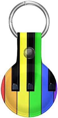 Защитен Калъф за Тракера Airtag от Изкуствена Кожа Music Rainbow Joy Airtags Case Притежателя Airtag