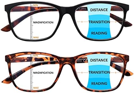 COJWIS Прогресивно Многофокусные Очила за четене, Блокиране на Синята Светлина, за Жени, Мъже, Компютърни Ридеры с Пружинным