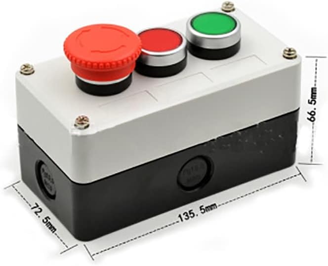 Кутия за превключвател бутон ABS Пластмаса Водоустойчива 3-луночная СПИРА Управление на Бутона за СТАРТИРАНЕ ВКЛЮЧВАНЕ/ИЗКЛЮЧВАНЕ