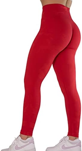AUROLA CAMO Collection Спортни Гамаши за Жени с Тънка Логото, Безшевни Чорапогащи за Фитнес, Спортни Панталони за Йога
