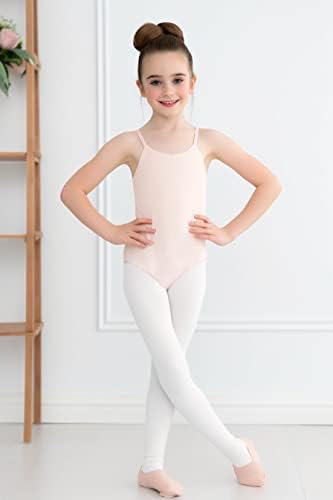Облекло Clementine за малко момиче, памук топик на спагети презрамки, танц бански костюм на балерина Camio