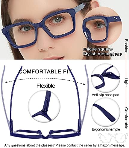 MARE AZZURO Квадратни очила за четене, дамски модни големи очила за четене 1.00 1.25 1.50 1.75 2.00 2.25 2.50 2.75 3.00