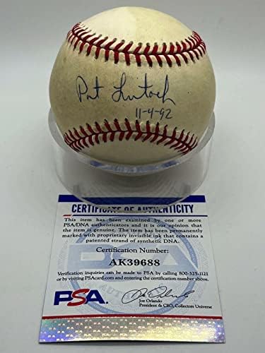 Домашни любимци Листач Милуоки Брюэрз Подписа Автограф Официален представител на OMLB Baseball PSA DNA * 8 бейзболни