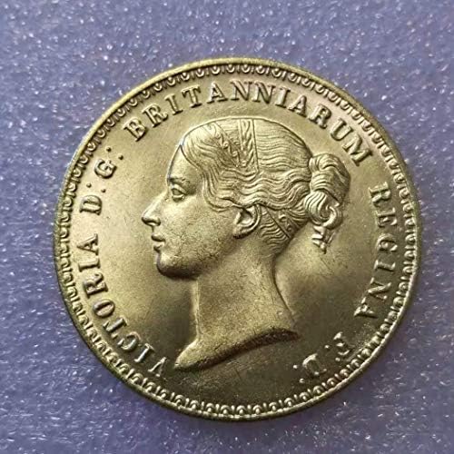 Kocreat Копие на УНА и Лъв 1839 Кралица Виктория 5 Британска Монета е Точно Копие на Великобритания Сребърен Долар Пенс