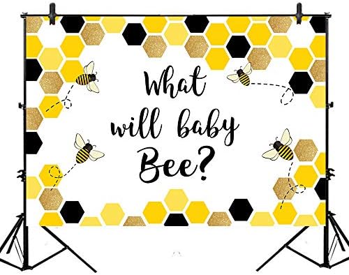 Avezano Bumble Bee Фон Bee Baby Shower Фон за рождения Ден на Винил Пита Какво ще Покаже Пол Пчелки-бебе На задниках
