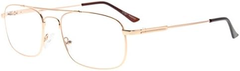 Eyekepper Мъжки Женски Титанов Очила за четене с паметта, Гъвкави Четци за моста на носа и Виска (Сребро, + 0,75)
