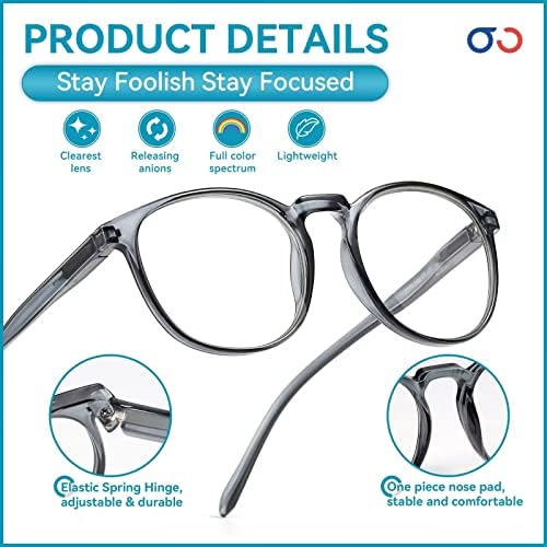 Стилни Очила за четене GIBLOGO за жени и мъже за четене - 6 опаковки Компютърни очила, заключващи синя светлина - Улесняват