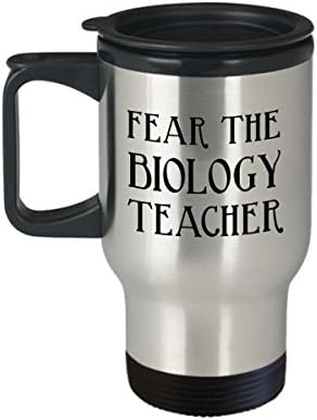 Чаша за пътуване по Биология - Fear the Biology Teacher - Подарък За един Биолог