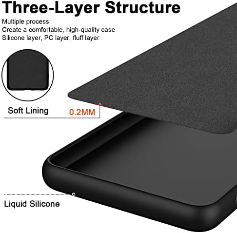 Силиконов калъф-кобур за смартфон, който е Съвместим с Samsung Galaxy A14 4G / 5G case, Ултра-устойчив на удари Защитен калъф от течен силикон за телефон с мека подплата от микроф