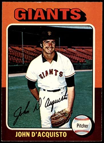1975 О-Пи-Джи 372 Джон Д ' Аквисто Сан Франциско Джайентс (Бейзболна картичка) Ню Йорк /MT Джайънтс
