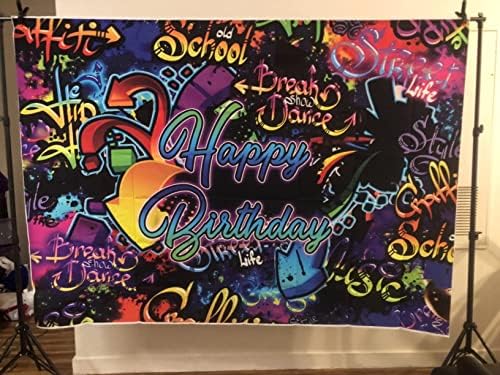 Авезано Графити на 80-те и 90-те години на Фона на рождения Ден на Ретро Хип-Хоп Фон за парти по случай рождения Ден на 1980-те Години Възвръщаемост на Рожден Ден Банер Ук