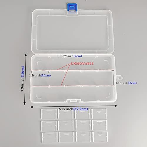 Пластмасов Органайзер за малки Детайли DIFIT, Кутия За Съхранение на Бижута (15 мрежи 8шт)