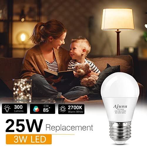 Led Лампа Ajuns с Мощност 3 Вата, Еквивалентна Лампочкам мощност от 25 W, 120, Вентилатор на Тавана Мощност от 25 W Крушка светна Настолната лампа, Топло Бяла Led Энергосберега?