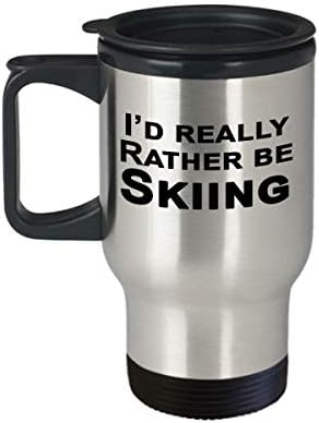 Подаръци, Свързани с каране на Ски, Подарък Кошница за ски, Чаша За пътуване На ски - Бих Предпочел да Карам ски