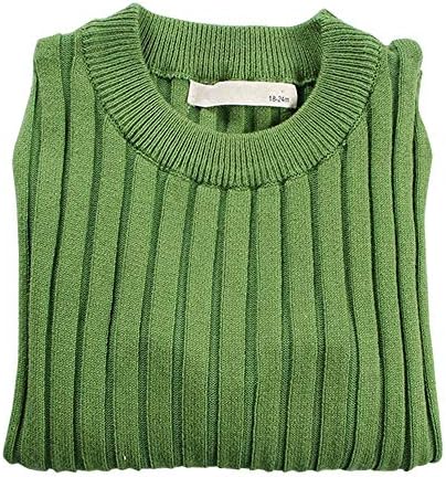 Вязаный Пуловер-Пуловер Wennikids за малки Момичета и Момчета с дълъг ръкав и кръгло деколте на 12 м-6 Т