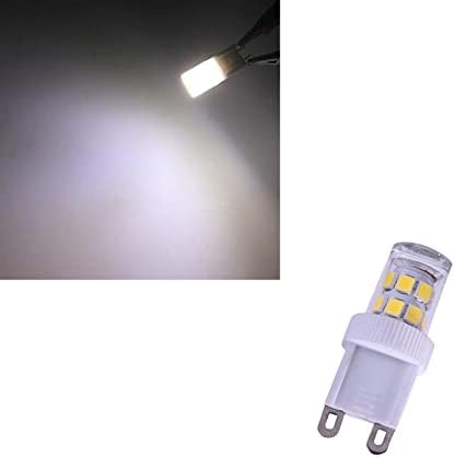 Led лампа YDJoo G9, 2 W, led крушки, Еквивалент халогенни 20 W, студен Бял 6500 К, G9, Двухконтактное Основа, Ъгъл на лъча 360 ° за Кристал Полилеи, Висящи Тавана лампа за дома, AC110V (6 б