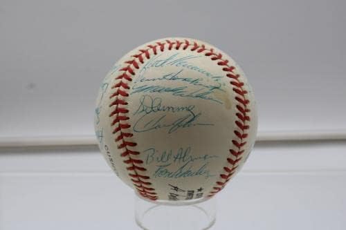 1987 Отборът на Ню Йорк Метс Подписа Onl Baseball Автограф Джамати Jsa Loa Jz2339 - Бейзболни топки с автографи