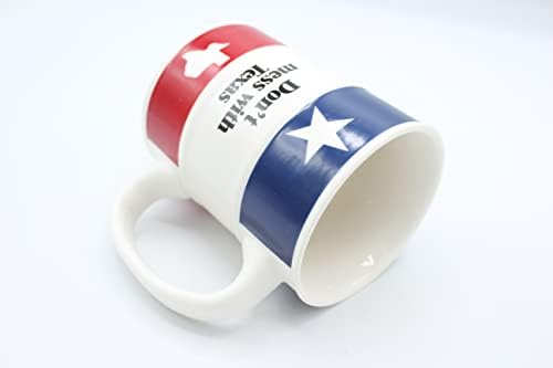 Керамична чаша с логото на Don' t Каша With Texas За кафе, чай, горещ шоколад обем 15 унции, може да се използва в микровълнова