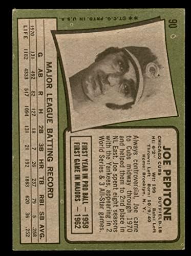 1971 Topps 90 Джо Пепитон Чикаго Къбс (Бейзболна картичка) EX Къбс