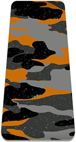Siebzeh Черно Сиво Оранжево Военен Камуфляжный дебела подложка за йога Премиум-клас, в екологично Чист Гумена подложка