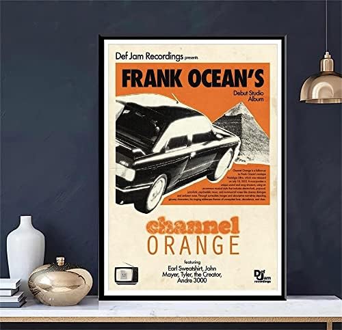 Motlwat Frank Ocean Плакат Канал Оранжеви Плакати Музикален Албум Плакати Естетика Стаите в HD Печат Платно на Стенно