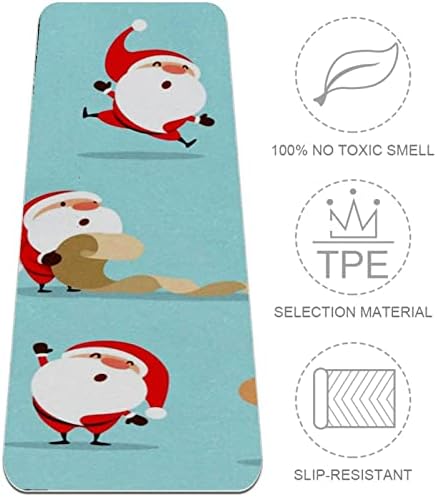 Универсална Подложка за практикуване на Йога, килимче за Йога, Забавен Коледен Cartoony Дядо коледа
