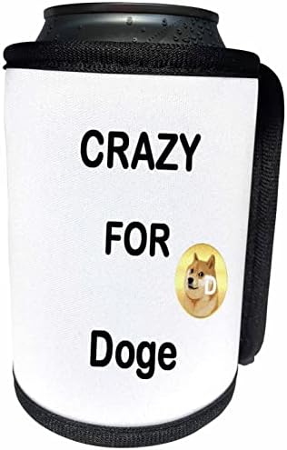 Триизмерно думи Crazy For Doge, посветен мазни черни главни букви. - Опаковки за бутилки-охладители (cc_354219_1)