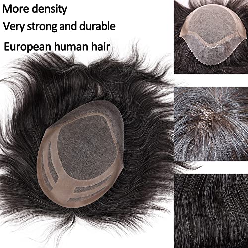 Civmo Мъжки Перуки Перука за мъже, Европейски естествена Коса, Тъкане от Човешки Косъм, Перука за мъжки Коса, Моно, Завързана