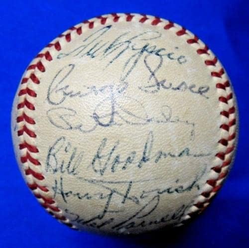 1956 Отбор Бостън Ред Сокс подписа бейсболисту Теду Уильямсу 25 Автографи - Бейзболни топки с автографи