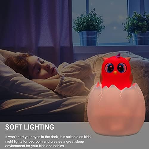Toyvian Динозавър лека нощ Сензорно Управление Силикон лека нощ Детски Нощни Лампи USB Акумулаторна Светодиодна Лампа