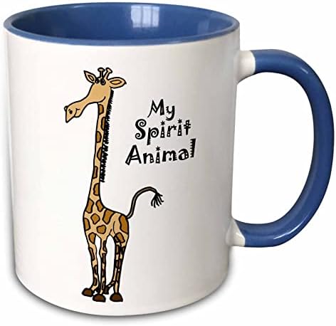 3D Равен на Всички животни с усмивки - Забавен Сладък Жираф - Животно на Духа - Чаши (mug_254026_1)