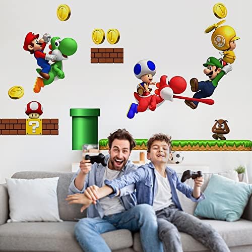 Стикер за стена DEKOSH Mario | Отклейте и Залепете Стенен Декор Марио за Детска стая