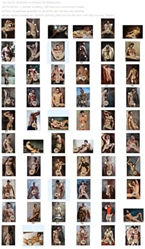 Серия от картини Dongyeeart Мъжки гол природа 03 Артистични щампи + ръчно рисувани, разположена мъжете у дома, в превод