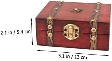 Кутия за съхранение на бижута Cabilock Кутия със Съкровища Реколта Дървена Ковчег За Бижута Бамбук Органайзер За Бижута