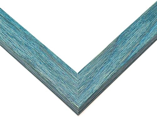 Рамка 13x18 Синя, Широчина-рамки за картини от дърво 1,25 инча | Вътрешна дълбочина на обхвата 0,5 инча | Потертая Фоторамка