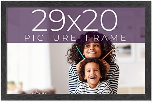 Рамка 29x20, Черна Рамка за снимки от дърво, Широчина 0,75 инча | Вътрешна дълбочина на обхвата 0,5 инча | Традиционната