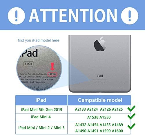 Калъф Chatham за iPad Mini 5/Mini 4, Mini 1/2/3, с цветен модел Куче на мама, Регулируема поставка за smart covers, устойчив