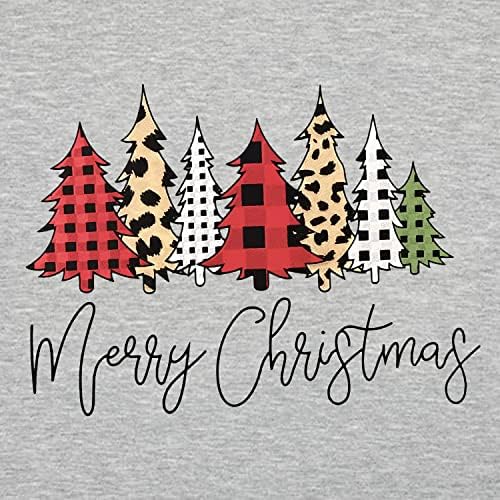 Весела Коледа, Жилетки за Жени, Коледно Дърво, Графичен Пуловер, Hoody, Сладък Отвор на Вратата, Коледа Риза с Джуджетата,