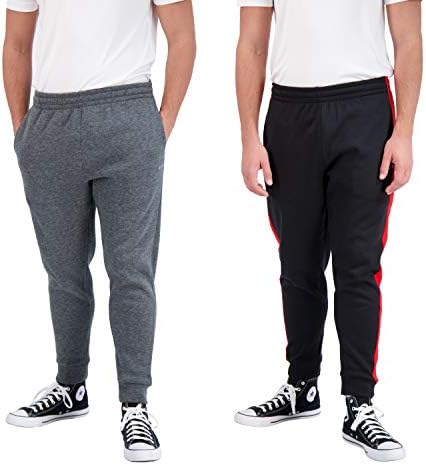 Мъжки Спортни Панталони за джогинг отвътре Unipro, 2 опаковки, Активни Ежедневни Спортни Панталони с Джобове, Дрехи за