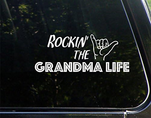 Винил Productions Rockin' The Grandma Life - 8-3/4 x 3-1 / 2 - Стикер-стикер за мобилни телефони, стъкла, брони, преносими