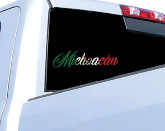 Стикер с Флага на Мексико, Мичоакан за Кола, Vinyl Стикер на Прозореца на Камиона, Броня Стикер, Стикер на Мотоциклет