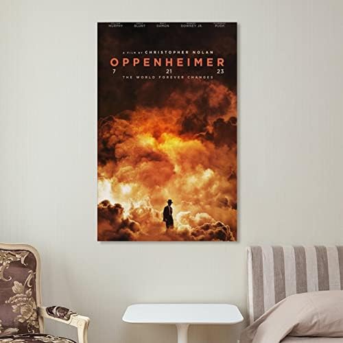 Плакат на филма Опенхаймер Платно Художествен Плакат на Стенно Изкуство, Живопис Принт Модерен Семеен Декор За Спалня