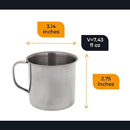 Метални чаши - Опаковка от 2 броя - Лесно чаша от неръждаема стомана - Туризъм чаша от неръждаема стомана - Чаша за пиене