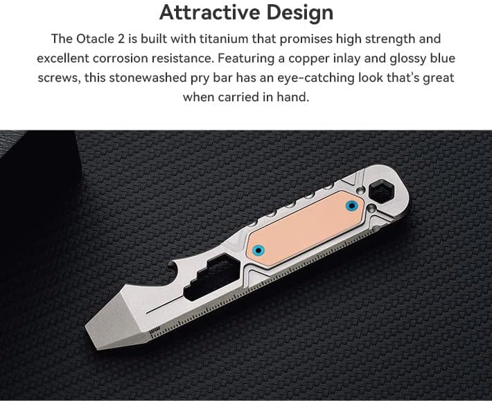 Отварачка за бутилки OKNIFE Otacle 2 EDC Ti, железен лост с Мулти-функционален инструмент Opry Titanium Pro с Покет Скоба,