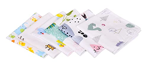 THE LITTLE LOOKERS� Меки Муслиновые кърпи /Гъба за новородени от органичен памук от 6 теми с доста произволни щампи (опаковка