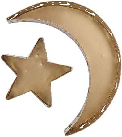 2 бр. Тава за Вечеря в чест на Празника Ейд Мубарак с Лунна Звезда, Мюсюлмански Тава със Звездите и Луната, Ислямски